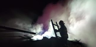 Gospodărie distrusă de foc, la Bălești / Proprietara a suferit un atac de panică