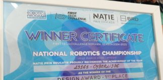 Performanță pentru echipa de robotică CyberLIS76 de la Liceul Slavici din Panciu