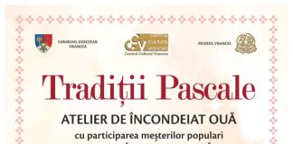 Ateliere de încondeiat ouă, la Muzeul Satului Vrâncean din Crângul Petrești