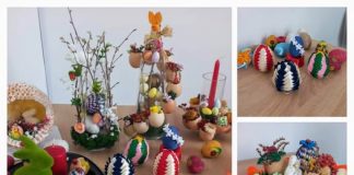 Decorațiuni pascale create de beneficiarii de la Centrul de Zi Odobești