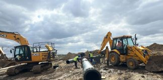 FOTO Ritm bun pe lotul din Autostrada Moldova, unde se construiește primul nod rutier turbion din România