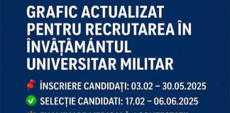 S-a prelungit perioada de înscriere la instituțiile de învățământ superior militar
