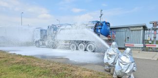 FOTO Exerciţiu complex al ISU. S-a simulat o explozie urmată de incendiu în incinta unei Stații de condiționare gaze