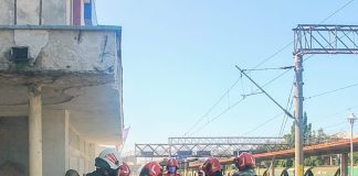 FOTO Exercițiu ISU în Stația CFR Focșani