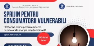 Persoanele eligibile pot solicita online vouchere pentru plata facturilor la energie