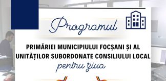 Programul Primăriei Municipiului Focșani și al unităților subordonate Consiliului Local pentru Sărbătoarea Adormirii Maicii Domnului