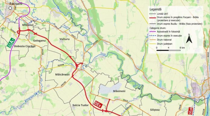 Începe proiectarea drumului expres Focșani – Brăila