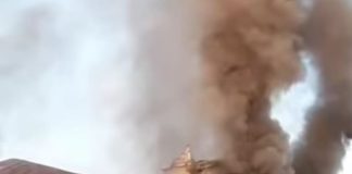 VIDEO Incendiu la fostul Palat al Copiilor din Focșani