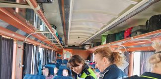 FOTO: Campanie a polițiștilor TF: „Selfie-ul pe tren nu ia like-uri, ia vieți”