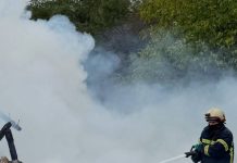 Gospodărie din Nănești, cuprinsă de flăcări