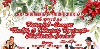 Se fac înscrieri la Festivalul-Concurs ”Tradiții și Obiceiuri Românești – Sărbătorile de iarnă”, organizat de Colegiul Balș din Adjud