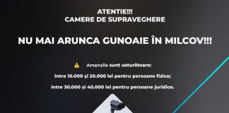 Nu mai aruncați gunoaie în albia Milcovului! Camere de supraveghere instalate de Primăria Odobești