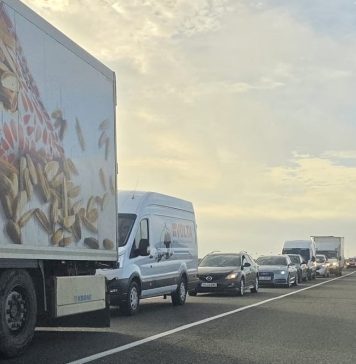 Trafic îngreunat pe E85, la Urechești