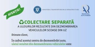 Registrul Auto Român se implică în campania de colectare separată a uleiurilor uzate