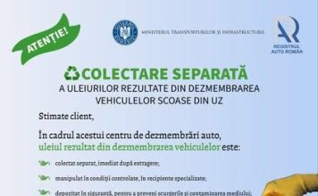 Registrul Auto Român se implică în campania de colectare separată a uleiurilor uzate