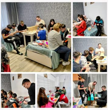 FOTO Bucuria de a crea împreună – decorațiuni de Crăciun și lecții de viață pentru viitor, la Modulele Familiale Mărășești
