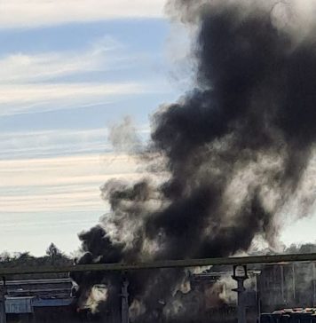 ULTIMA ORĂ FOTO Incendiu pe terenul fostului combinat de prelucrare a lemnului (CPL) din Focșani