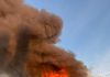 VIDEO Nori de fum negru, în urma incendiului de la Slobozia Bradului