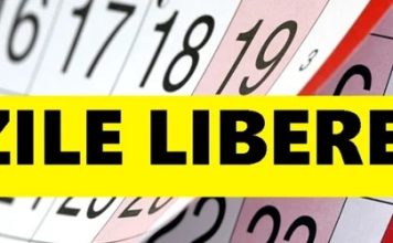 Zilele nelucrătoare din cursul anului 2026