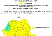 ISU Vrancea: Val de aer polar și ger năprasnic în România, până în 22 ianuarie