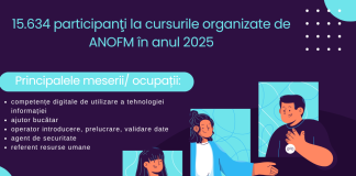 Peste 15.000 de participanţi la cursurile organizate de ANOFM în anul 2025