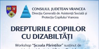 Workshop în cadrul programului „Școala Părinților”, dedicat drepturilor copiilor cu dizabilități