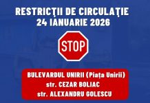 Restricții de circulație, sâmbătă, în centrul Focșaniului