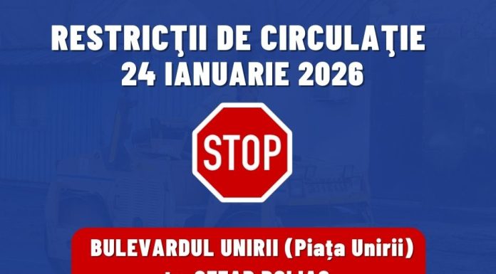 Restricții de circulație, sâmbătă, în centrul Focșaniului