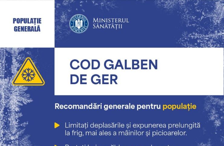 Ministerul Sănătății: evitați expunerea la frig și consumați alimente bogate în proteine, fructe şi legume