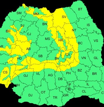 Atenționare de la meteorologi. Cod galben de vânt puternic în zonele montane