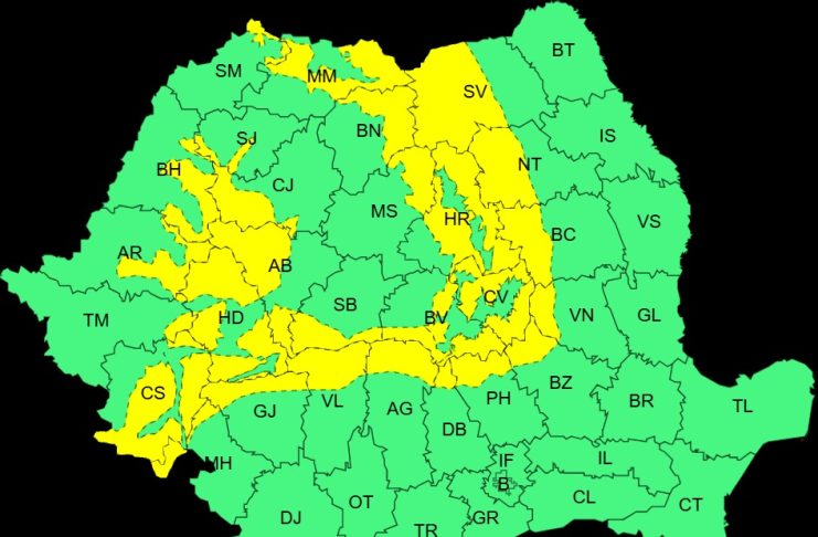 Atenționare de la meteorologi. Cod galben de vânt puternic în zonele montane