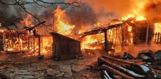 Două gospodării din Lepșa, cuprinse de flăcări