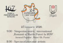 Programul oficial din Focșani al manifestărilor dedicate Zilei Unirii Principatelor