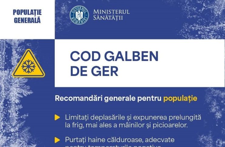 Ministerul Sănătății: recomandări pentru perioada de vreme geroasă