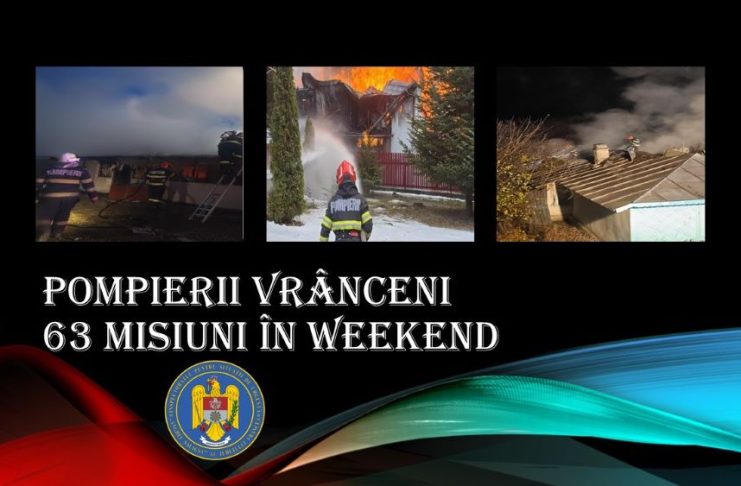 Peste 60 de intervenții au avut pompierii vrânceni în ultimele 3 zile