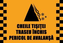 Atenționare: Risc de avalanșă în Cheile Tișiței!