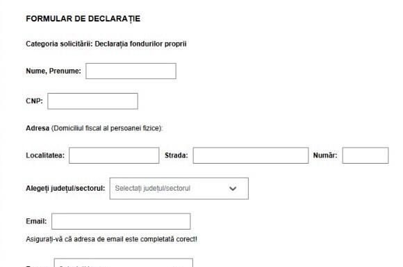 Atenționare: Tentativă de fraudă prin folosirea unui link ce imită interfața Formularului Unic de Contact al ANAF