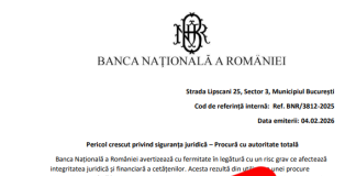Atenționare: Document fals distribuit în numele Băncii Naționale a României