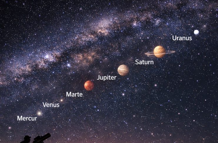 Parada planetelor, la sfârșitul lunii februarie