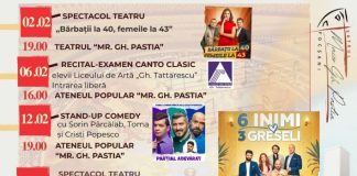 Programul spectacolelor din Focșani, în luna februarie