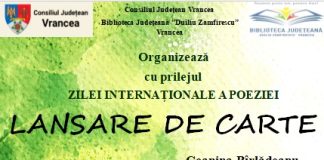 Lansare de carte cu ocazia Zilei Internaționale a Poeziei