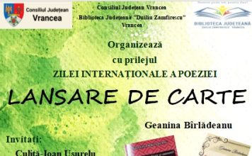 Lansare de carte cu ocazia Zilei Internaționale a Poeziei