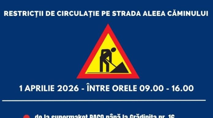 Restricții de circulație pe strada Aleea Căminului din Focșani