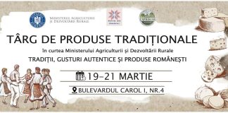 Producător din Vrancea, la Târgul de produse tradiționale care se desfășoară în curtea Ministerului Agriculturii