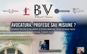 Focșaniul va găzdui un eveniment important pentru avocați: Conferința „Avocatura – profesie sau misiune?”