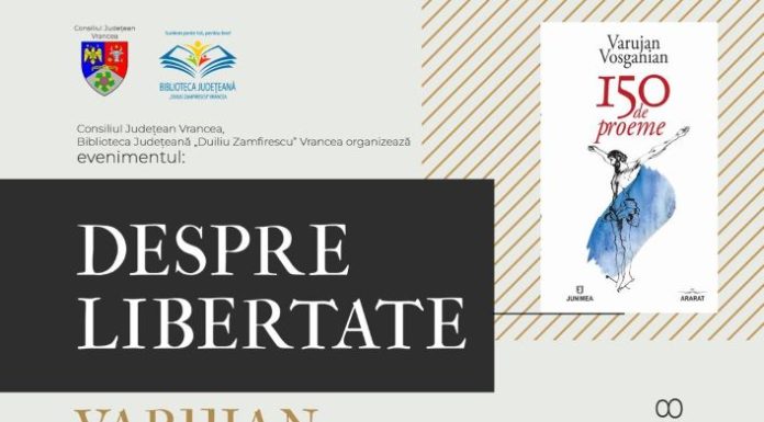 Varujan Vosganian își lansează o nouă carte, la Focșani