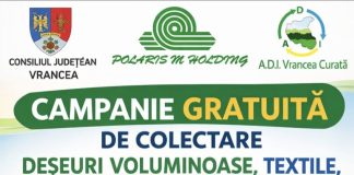 Campanie de colectare gratuită a deșeurilor voluminoase, textile, DEEE-uri și periculoase în municipiul Focșani