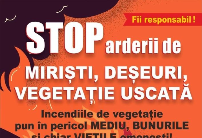 Se înmulțesc incendiile de vegetație în județ / Apelul pompierilor militari
