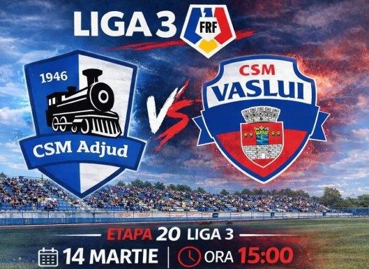 Fotbal: meci important, astăzi, pentru CSM Adjud 1946, pe teren propriu
