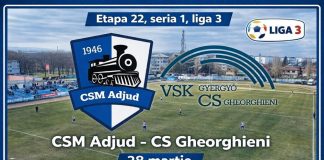 Fotbal: meci extrem de important pentru CSM Adjud 1946, pe teren propriu, în ultima etapă a sezonului regulat